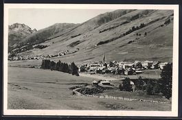 Scanfs, Ortsansicht mit Zuoz und Bergpan