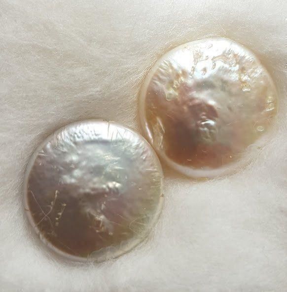 Perle (finte): Süswasser knopf perlen – Nuovo e nell'imballaggio originale da zuerich venduto da Jewlsdesign