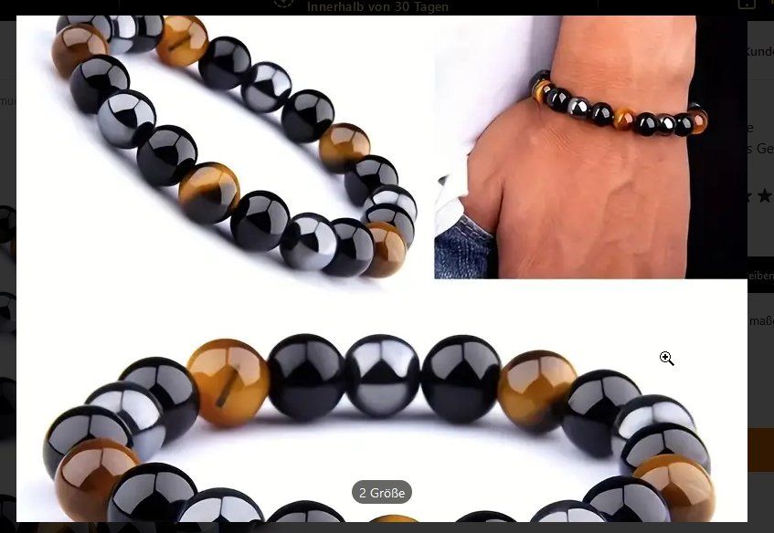 Bracciali & Braccialetti: TIGERAUGE PERLENARMBAND , UNISEX  NEU – Nuovo e nell'imballaggio originale da Dättwil AG venduto da GalerieAdS