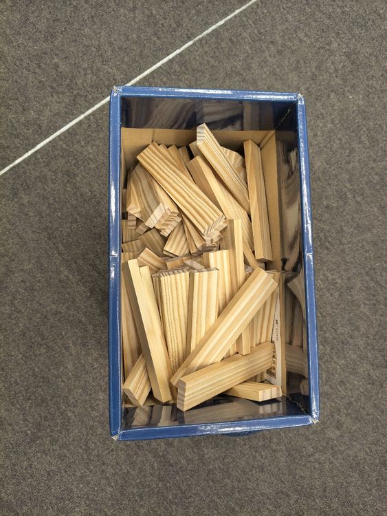 KAPLA construction set, circa 200 wooden planks in box, used (Gebraucht ...