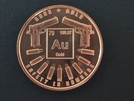 USA 1 Oz .999 Copper, Guns + Gold
