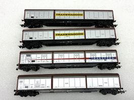 Electrotren H0 Spain= 4x Grossgüterwagen DB TRANSWAGGON ...