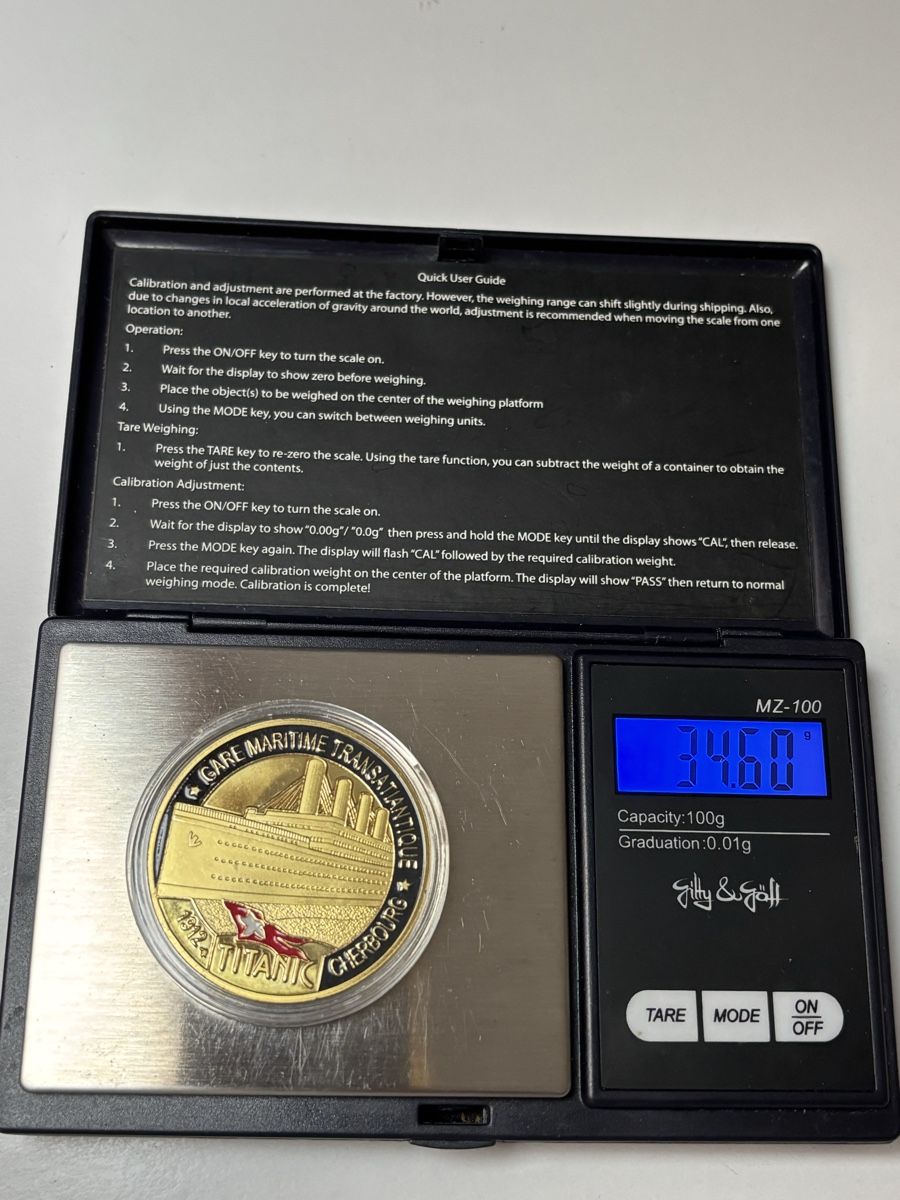 Alle Münzen: Médaille commemorative Titanic 1912 Cherbourg  – Neu und originalverpackt aus La Tour-de-Trème von Ahamaya 2