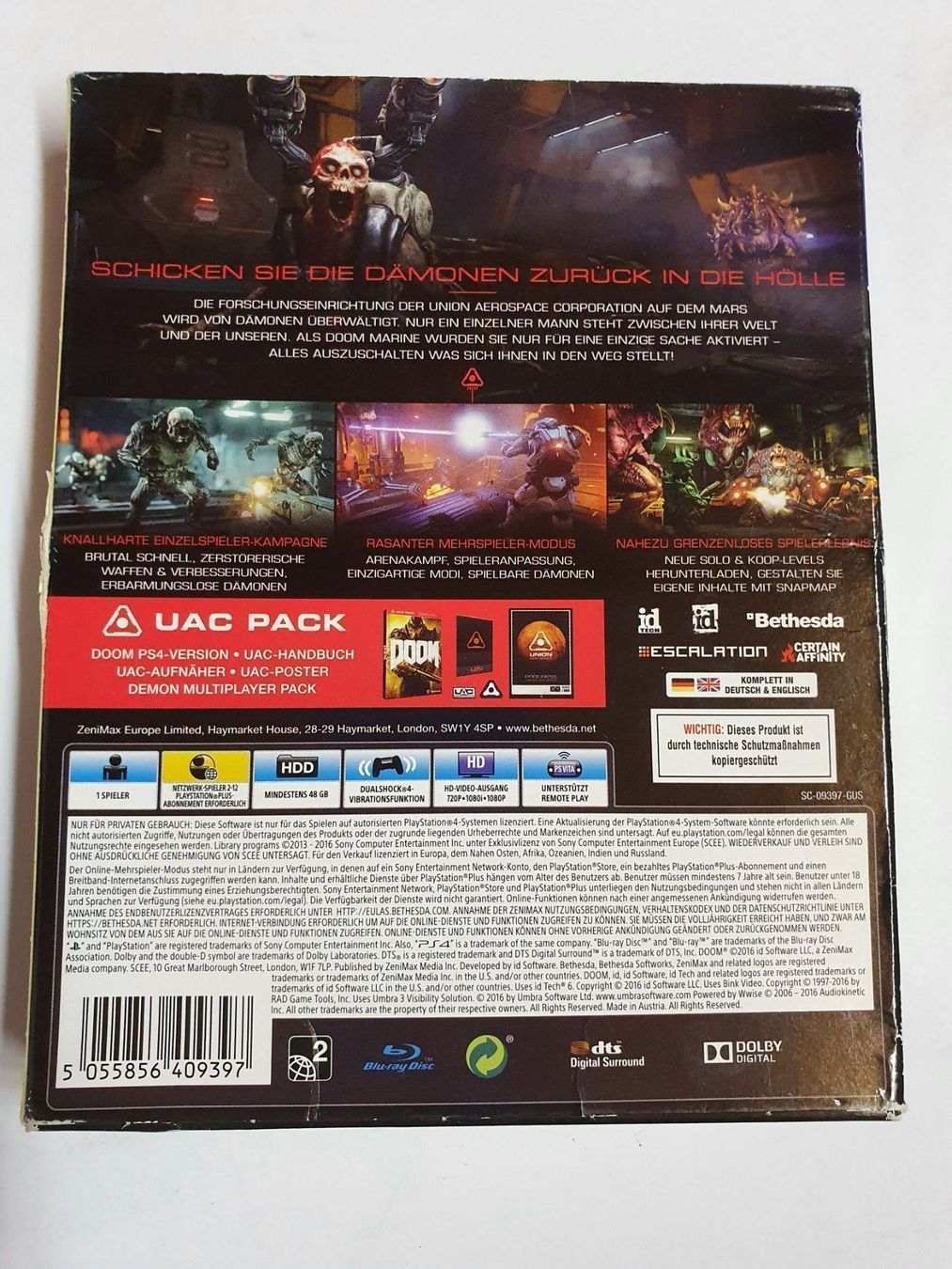 Sony Giochi: PS4 Doom -  Game Sony Playstation 4 – Usato da Oberdorf BL venduto da BaldenEagle 4