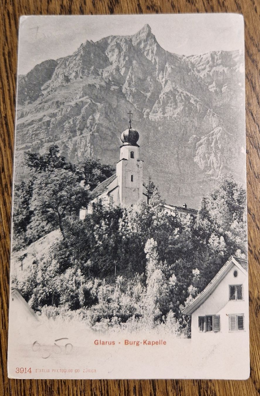 Cartoline postali: Glarus Burgkapelle – Usato da Ebikon venduto da Donar50