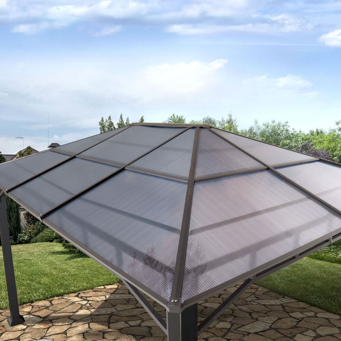 Gartenhäuser & Gewächshäuser: TOOLPORT Gartenpavillon 3x4 m Alu – Neu und originalverpackt aus Bottighofen von zaap 3