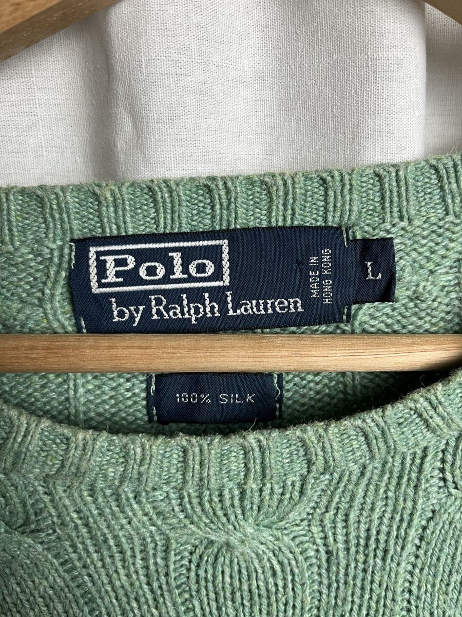 Ralph Lauren Pullover & Sweatshirts: Pull Ralph Lauren vert clair soie – Neu (gemäss Beschreibung) aus Les Avanchets von lunedeneige.shop 2