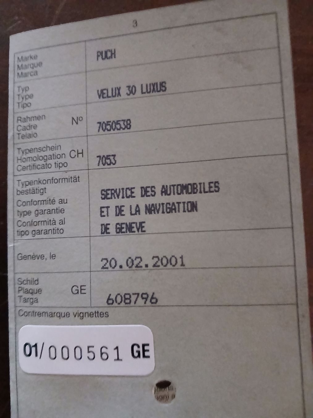 Velux Mofas: puch velux x30 – Defekt aus Chavannes-des-Bois von Pointeau 1