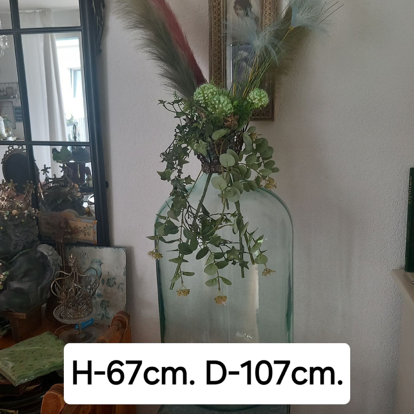 Vasi & Recipienti: XL Flaschen Bodenvase aus Glas , / H- 67cm. – Usato da Aegerten venduto da gismolini 1