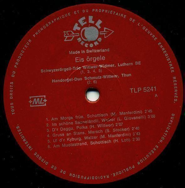 Schallplatten: Schwyzerörgeli-Trio Wittwer-Widmer Sumiswald Thun Eis Örgele – Gebraucht aus Genève von Cockattoo 2