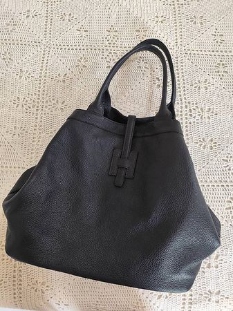 Sac cuir bleu marine