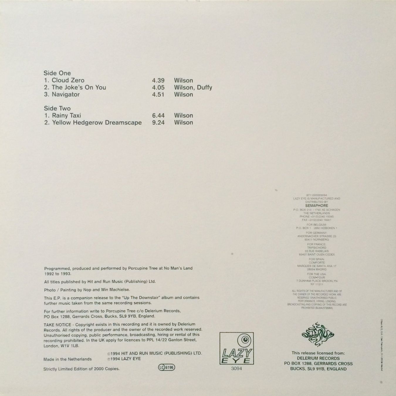 Schallplatten: PORCUPINE TREE - STAIRCASE INFINITIES – Gebraucht aus Bottens von hotter-than-hell 1