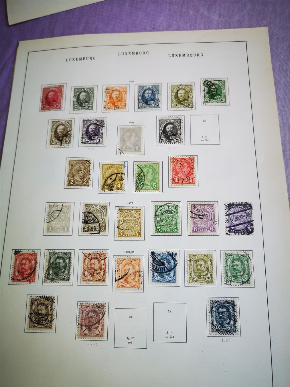 Album: Luxemburg Briefmarken – Usato da Schaffhausen venduto da Leveron13