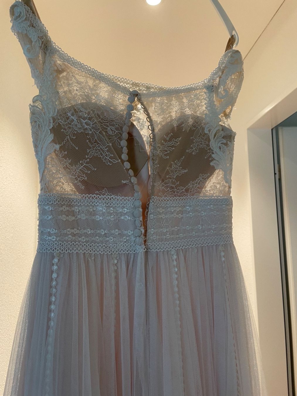 Vestiti: Romantisches Brautkleid Boho Spitze Tüll Gr. 34/36 – Usato da Bassersdorf venduto da EvelynSchmid 3