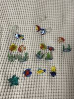 Glasfiguren Set: Mini-Fische und Unterwasserwelt