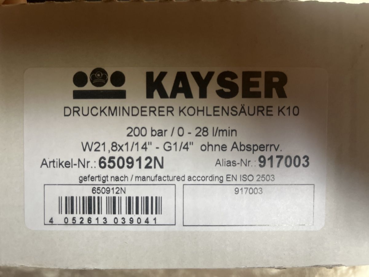Tutti gli attrezzi: KAESER Druckminderer Kohlensaeure K10 – Usato da Zürich venduto da man_65fb 4