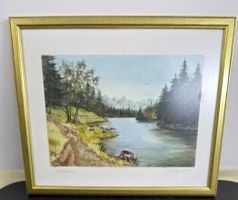 Aquarell Landschaft „Chäpfensee“ – signiert J. Kohler, 1988