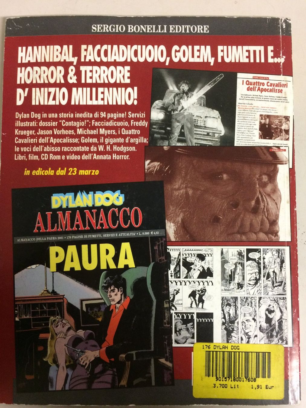 Fumetti: DYLAN DOG # 176 IL PROGETTO Sergio Bonelli‪ editore 2001 – Usato da Vezia venduto da Aquarius_Age 1