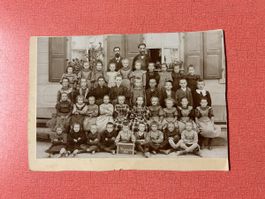 Historisches Schulfoto Münchenstein 1896 Originalabzug