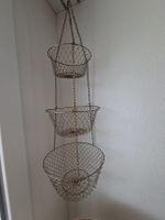 Retro Hängekorb aus Draht, 3 Etagen, Vintage