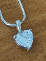 Halskette Schmuck Anhänger Mode Zirkonia Herz Stein