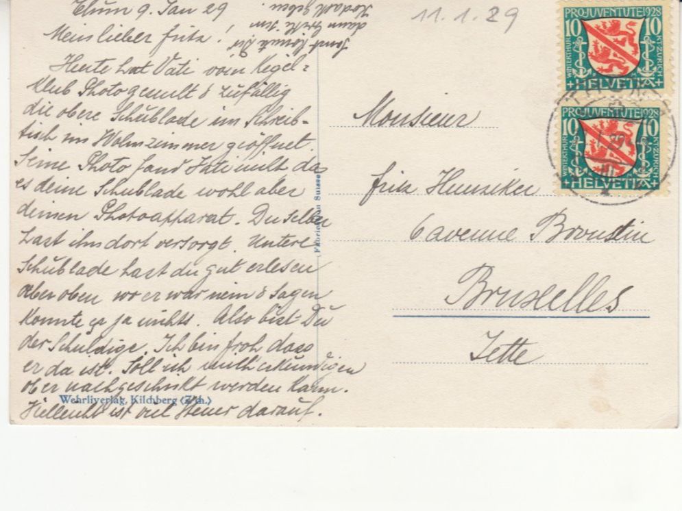 Cartoline postali: Thunersee 1929 – Usato da Bürglen TG venduto da StampGraf 1