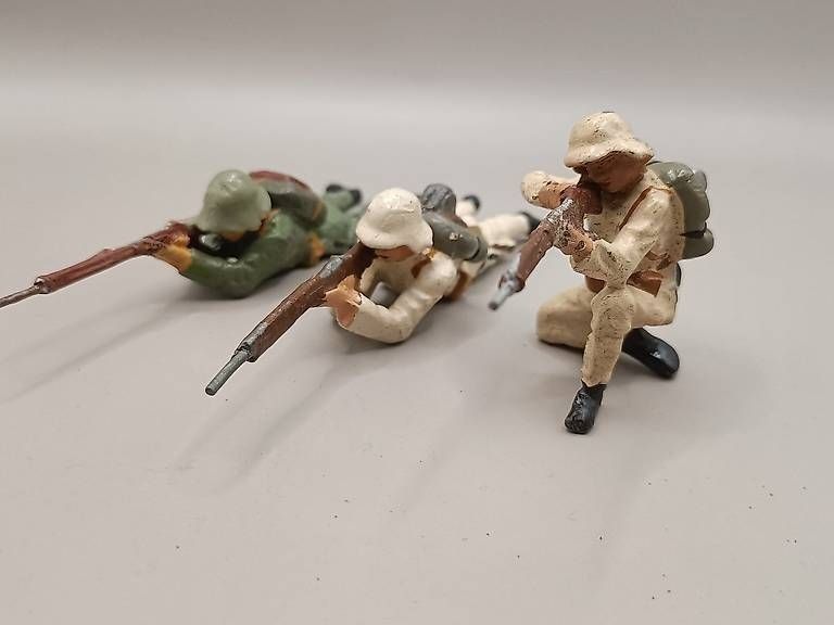 Soldat Elastolin Les Lansquenets - Infanterie Au Combat - Moyen Âge - 1:32 (60mm)