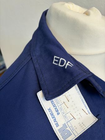 Rare vintage bleu travail EDG/GDF (France) Neuf étiquettes