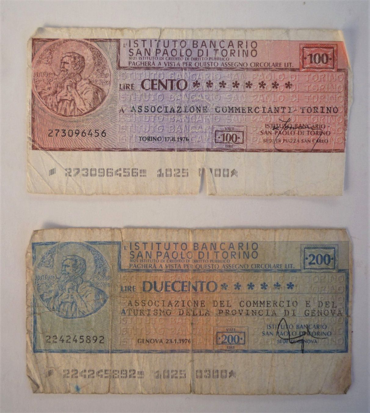Banconote: 100 + 200 Lire Checks – Usato da Rafz venduto da Sonnenblume305
