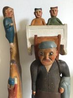 Uralte naive Brauchtums Volkskunst  Holzfiguren