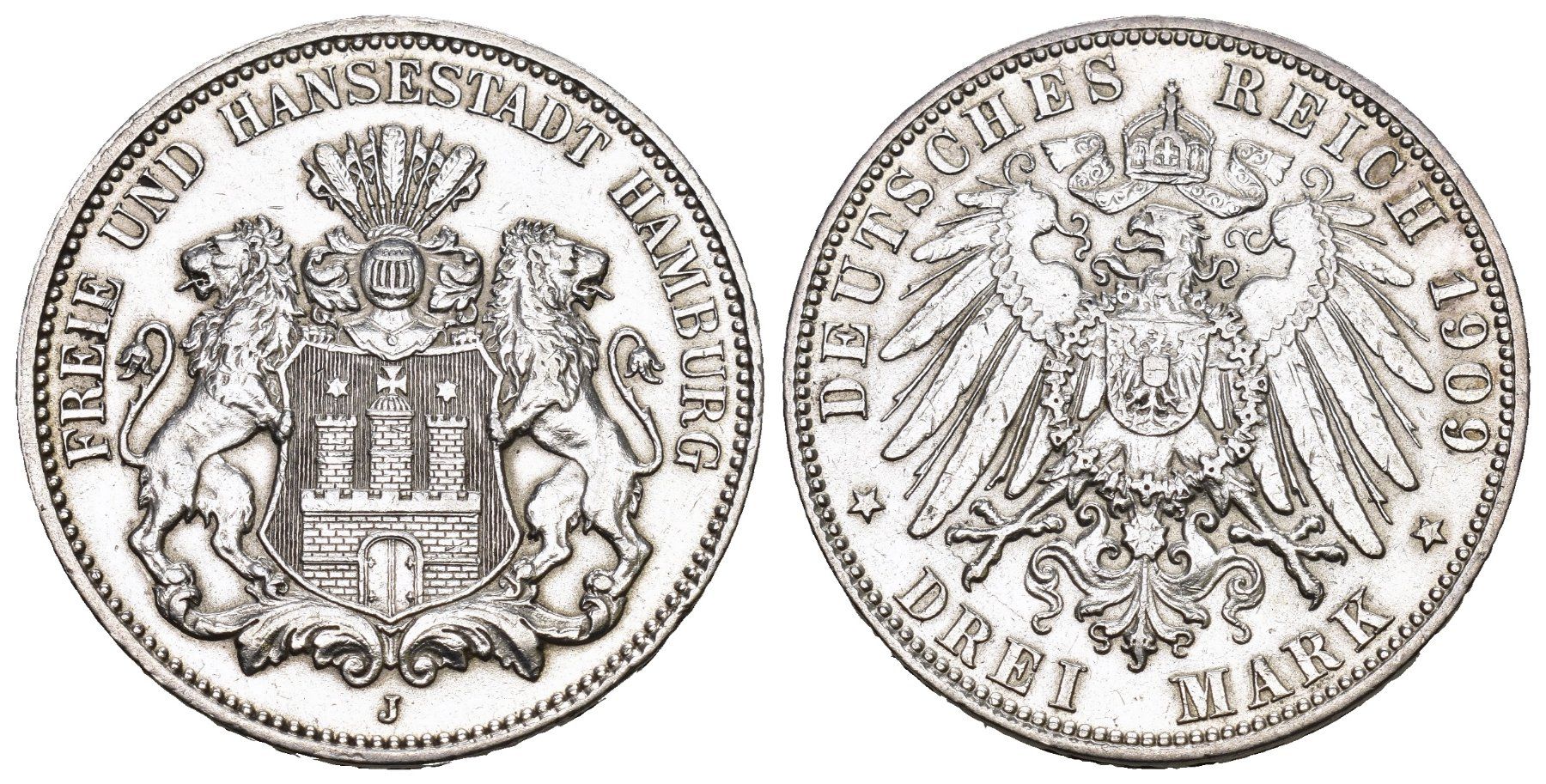 Alle Münzen: Hamburg 1909 – Gebraucht aus Bern von numismatictops