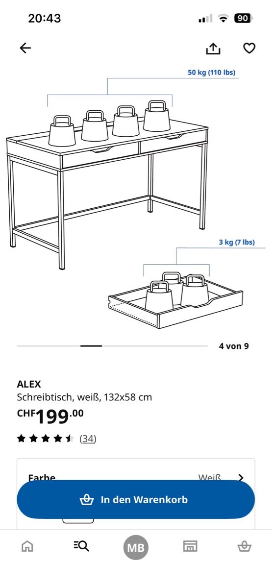 Ikea Scrivanie: IKEA ALEX Schreibtisch – Usato da Rüti ZH venduto da laura_antoinette 6