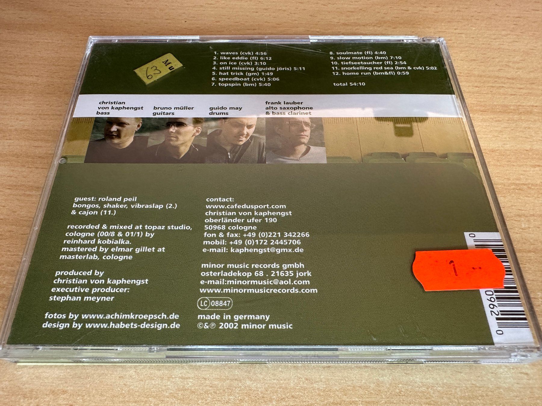 CDs: Café Du Sport – Jazzquartett – Gebraucht aus Rikon im Tösstal von Alpenmutz 1