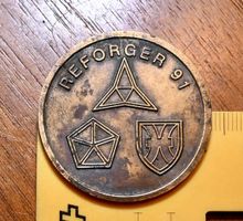 bronzene Erinnerungsmünze REFORGER 91 nato 3. US infanterie