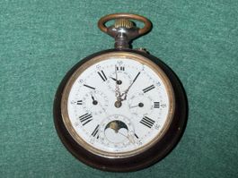 Antike Taschenuhr Mechanisch mit Mondphase und Datum