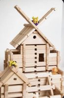 Logo-Burg Holzbaukasten Set Buchenholz gebrauchter Zustand