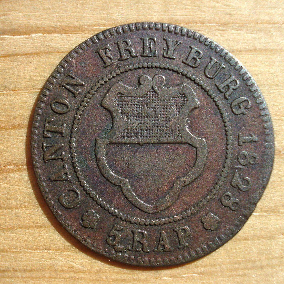 Tutti le monete: (D3) Freiburg Halbbatzen 1828 – Usato da Erlach venduto da Net-Coins