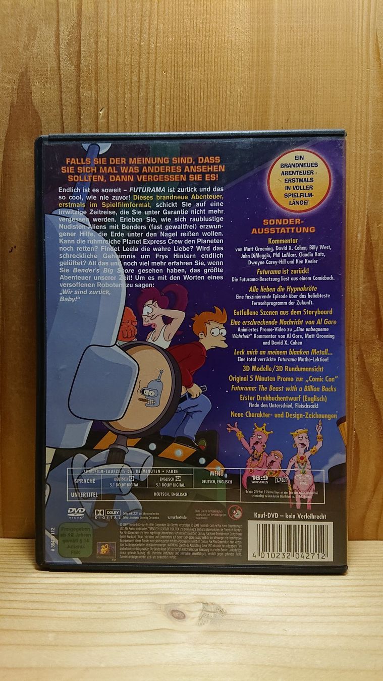 Tous les DVDs: FUTURAMA Bender's Big Score DVD – D'occasion à Wilderswil par Exebub 1