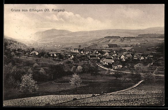 Cartoline postali: AK Effingen, Panoramablick auf den Ort – Usato da Berlin venduto da bartko-reher