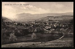 AK Effingen, Panoramablick auf den Ort