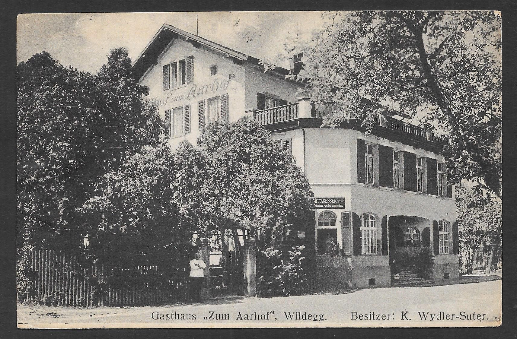 Cartoline postali: Wildegg Gasthaus zum Aarhof – Usato da Olten venduto da clotaldi