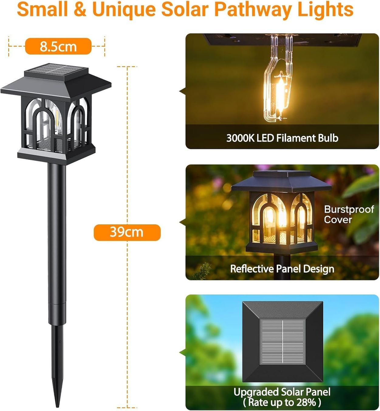 Lampade: 8x Solar Gartenlampen  Warmweiß IP65 – Nuovo (secondo la descrizione) da Nuglar venduto da SmartLiving24 6