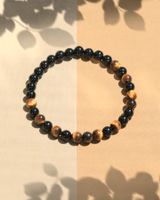 Armband aus Onyx und gelbem Tigerauge