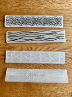 4 Embossing Folders 15cm x 3cm
