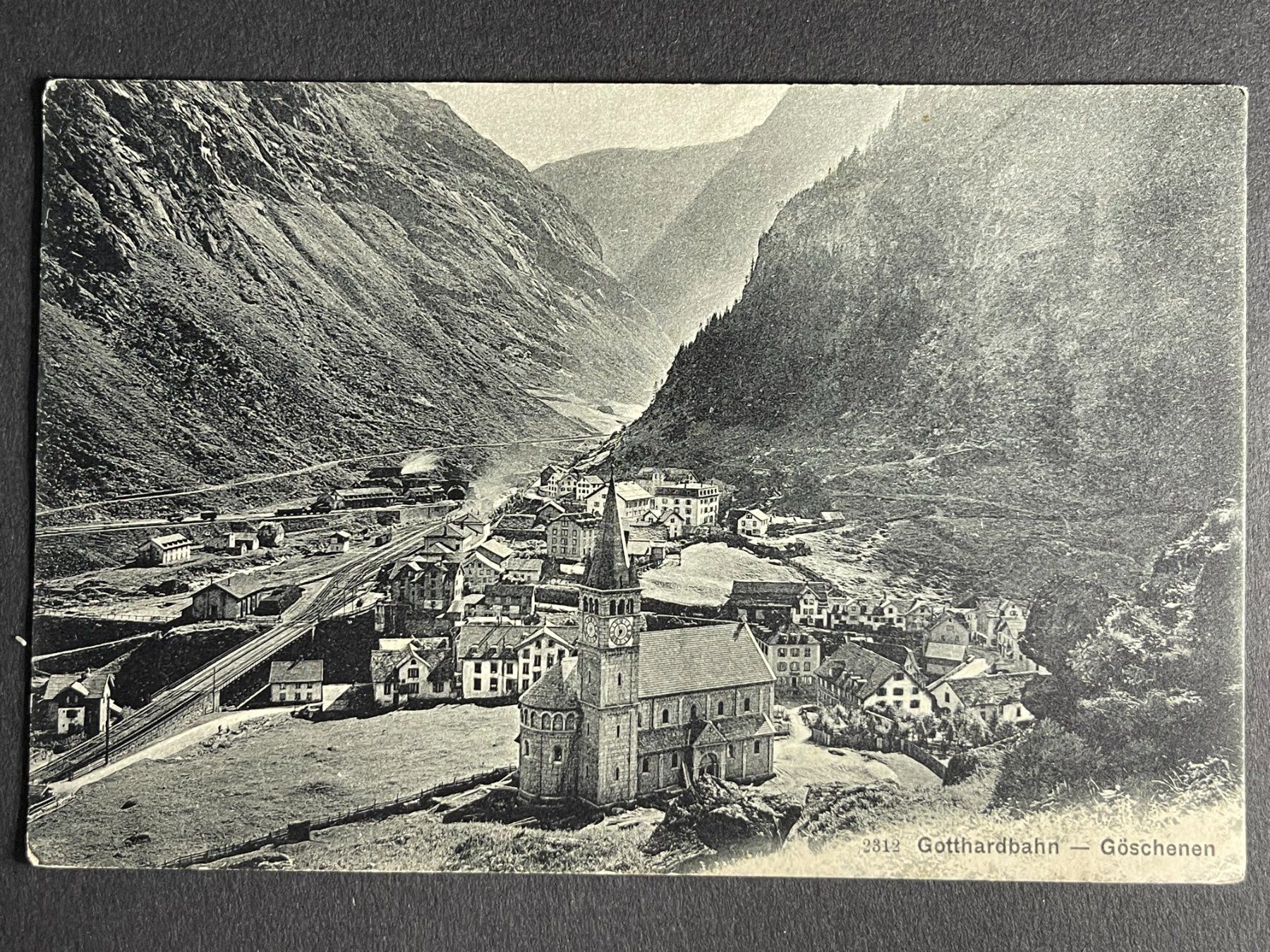 Cartoline postali: Gotthard - Göschenen - 1909 – Usato da Steg VS venduto da danwer74