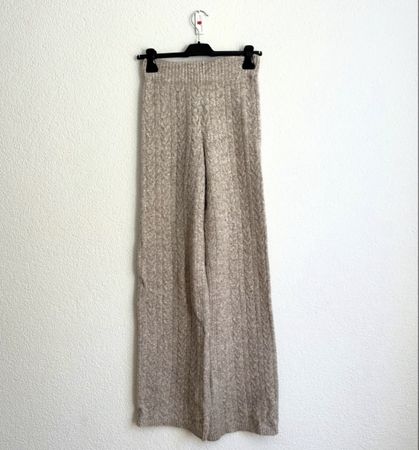 Amisu Knitwear Hose Strickhose beige