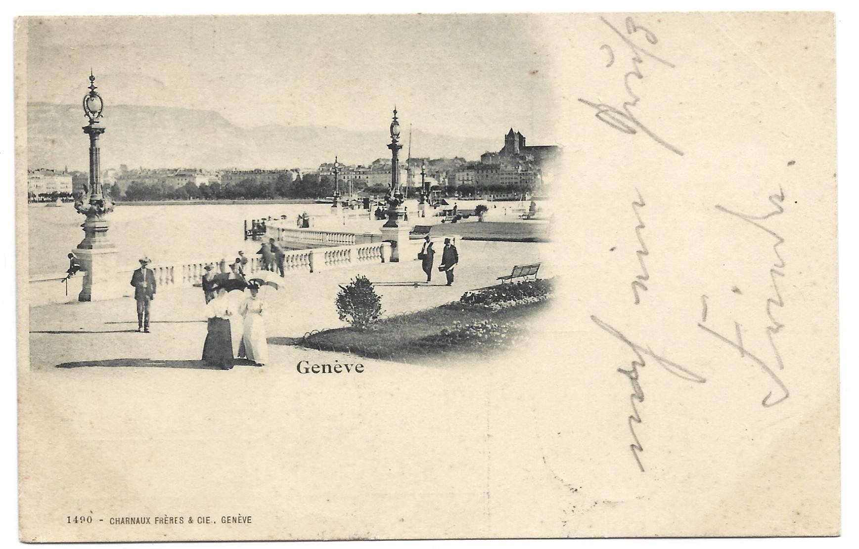 Cartoline postali: Ansichts-Postkarte 2.IX.98 mit Kreuzziffer Nr.61B – Usato da Gordola venduto da tist 1