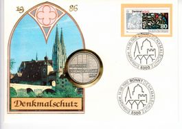 Münzbrief  5 DM (Münze 1975)