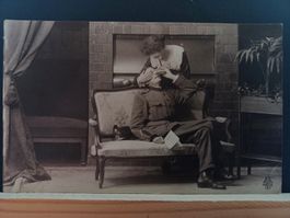 AG, AARAU, Soldat und Dame, 1924, Rarität! FELDPOST