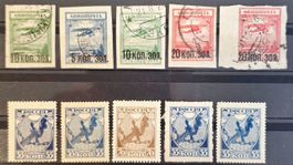 Sowjetunion 1922-1924 Flugpost & Schwert Posten gest. & MH
